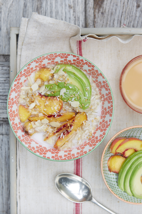Natasha Corrett’s Peach and Avocado Porridge Recipe: Veggie