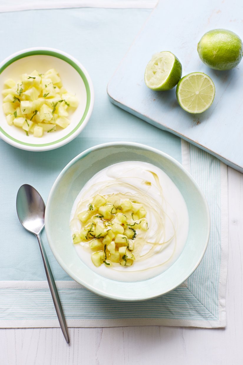 Creamy Coconut Goodness with Pineapple and Mint Salsa Recipe: Veggie