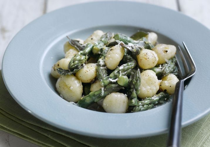 Asparagus with Gnocchi in a Sage and Lemon Butter Recipe: Veggie