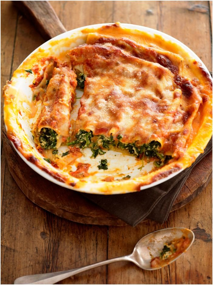 Cannelloni with Ricotta and Spinach Recipe: Veggie