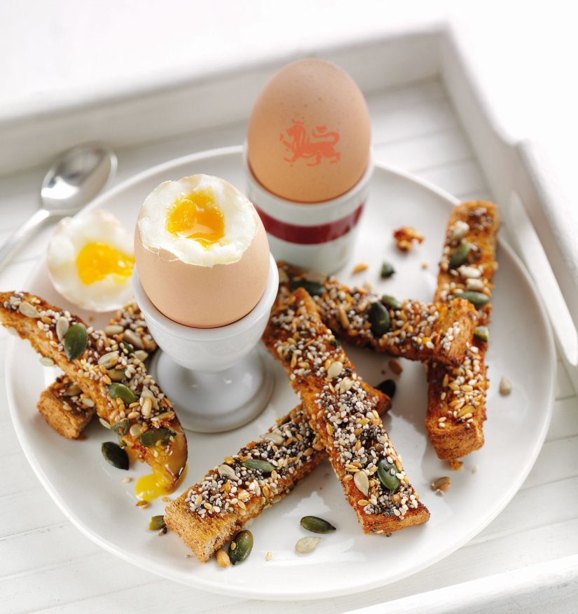 Crunchy Seeded Soldiers and Eggs Recipe: Veggie