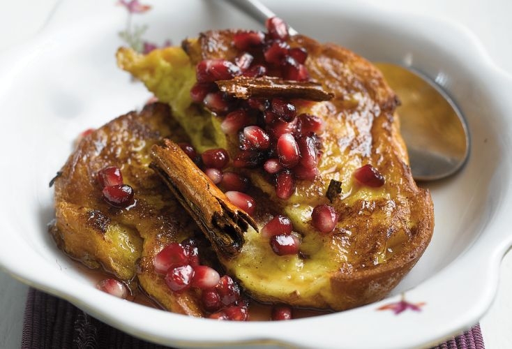 French Toast with Pomegranate