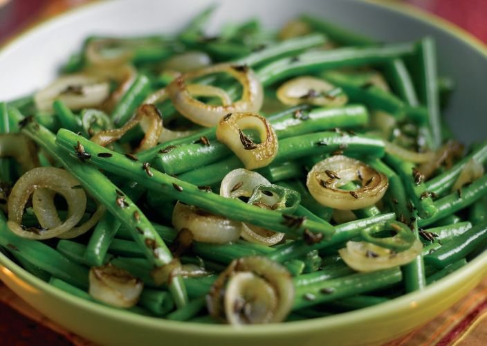 Green Beans with Shallots and Cumin Seeds Recipe: Veggie