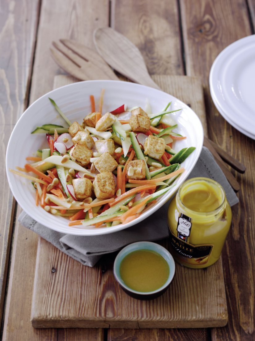 Korean Honey Mustard Summer Salad Bowl Recipe: Veggie