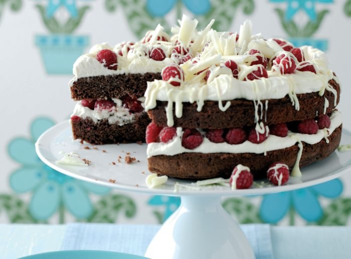 Raspberry and Double Chocolate Cake Recipe: Veggie