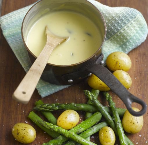 Somerset Fondue with Asparagus and New Potatoes Recipe: Veggie