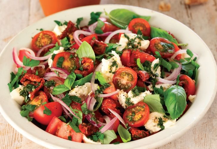Three Tomato and Herb Salad Recipe: Veggie
