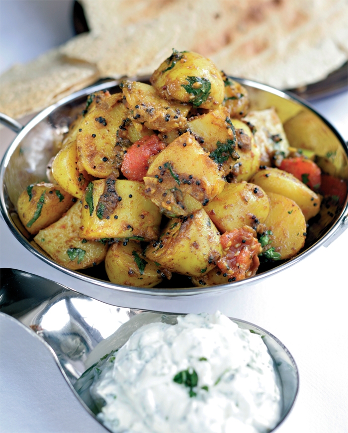 Bombay Potatoes with Lemon and Coriander Yoghurt