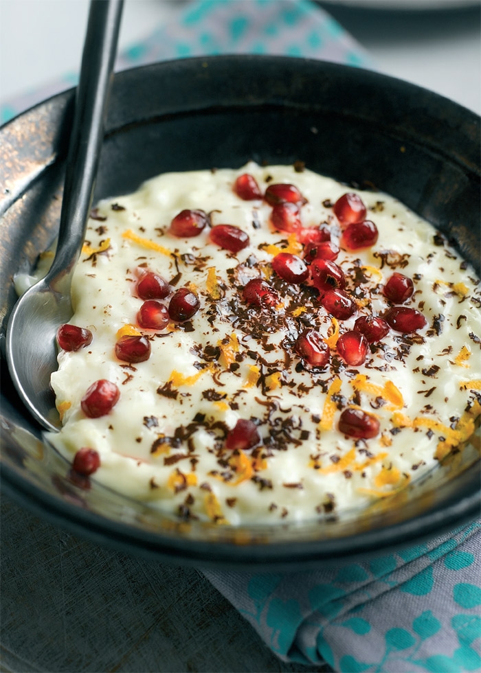 Pomegranate Topped Rice Pudding