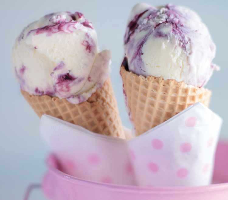 Berry Ripple Ice Cream Recipe: Veggie