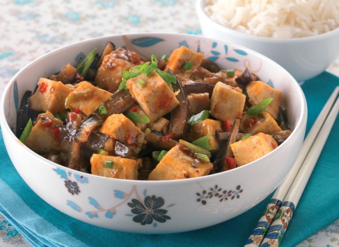 Sichuan-style ‘Fish Fragrant’ Aubergine with Tofu