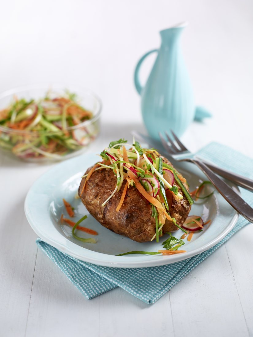 Asian slaw baked potato Recipe: Veggie Magazine
