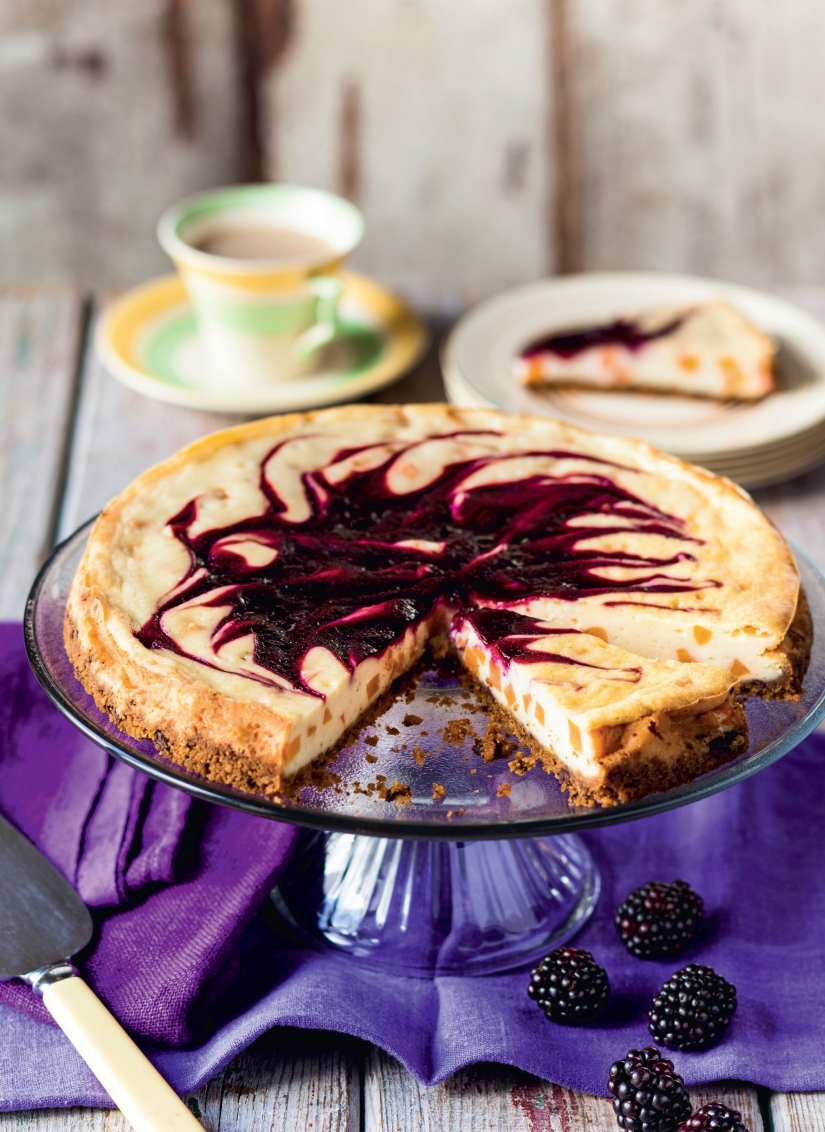 Sweet Potato and Blackberry Cheesecake