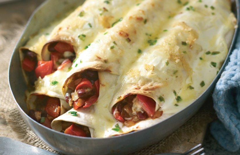 Spicy Bean Enchiladas