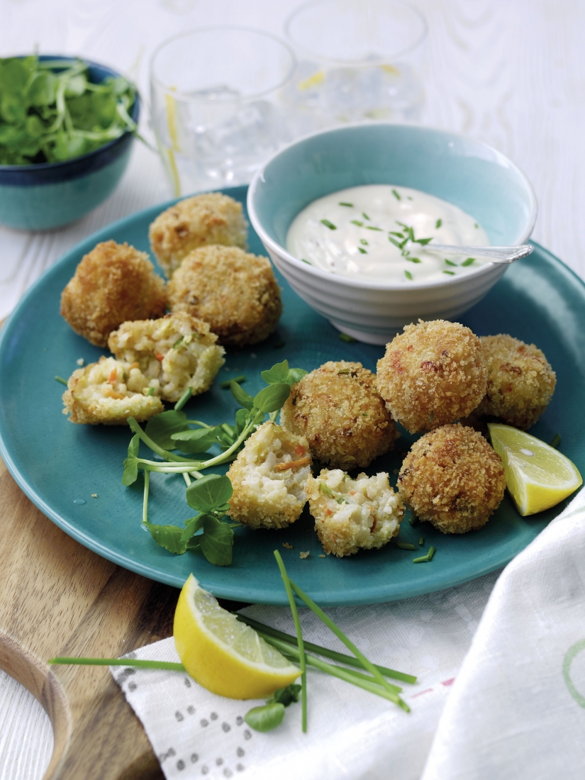 Kimchi Arancini Balls with Korean-style Aioli
