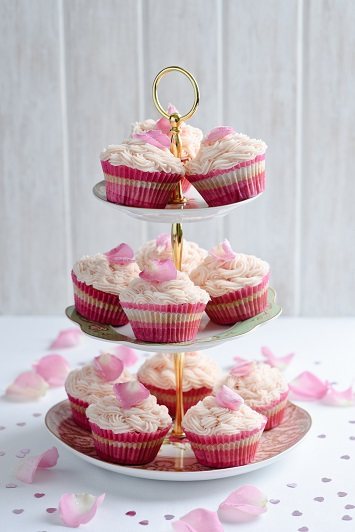 Beet and Vanilla Cupcakes with Rose Butter Frosting Recipe: Veggie