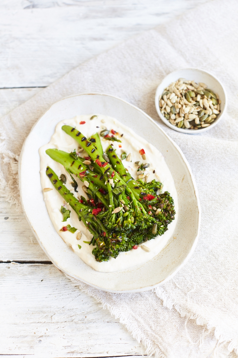 Donal Skehan’s Charred Tenderstem® with Chilli Vinaigrette & Tahini Yoghurt