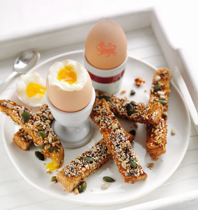 Crunchy Seeded Soldiers and Eggs
