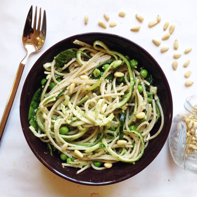 Vegan basil pesto with pine nuts