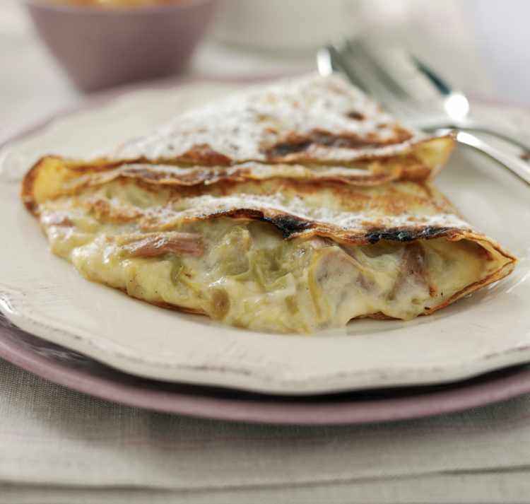 Gingered Rhubarb & Custard Pancakes