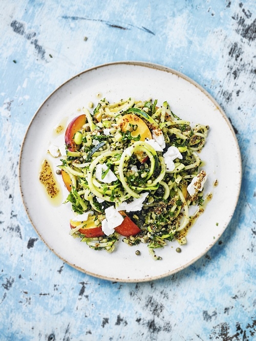 NECTARINE, FETA AND LENTIL SALAD