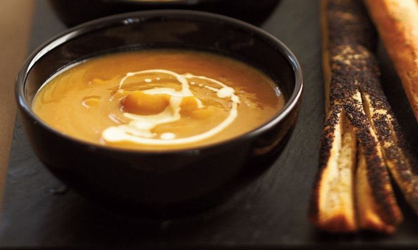 Pumpkin and Sweet Potato Soup Recipe: Veggie