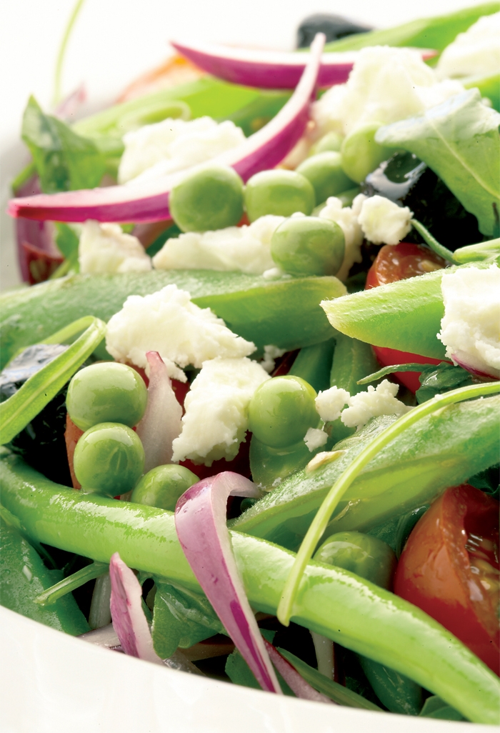 Summer Bean, Pea and Feta Salad