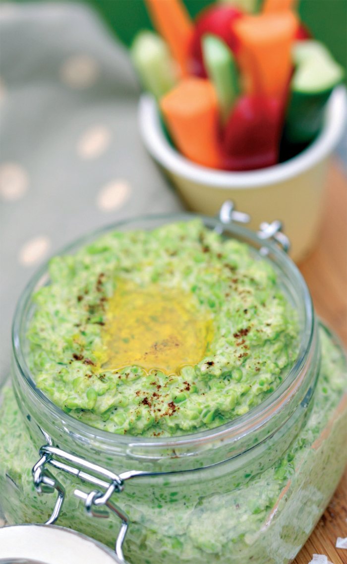Green Pea Hummus Dip Recipe: Veggie