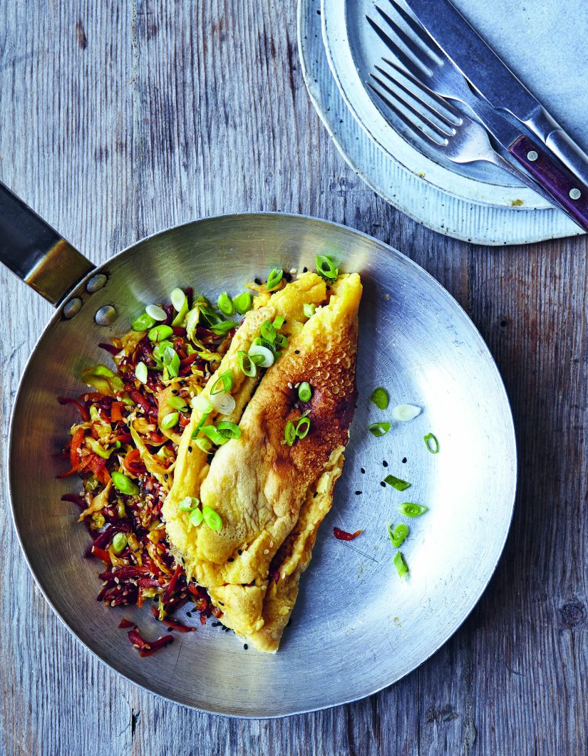 Vegan Chinese Omelette Recipe: Veggie
