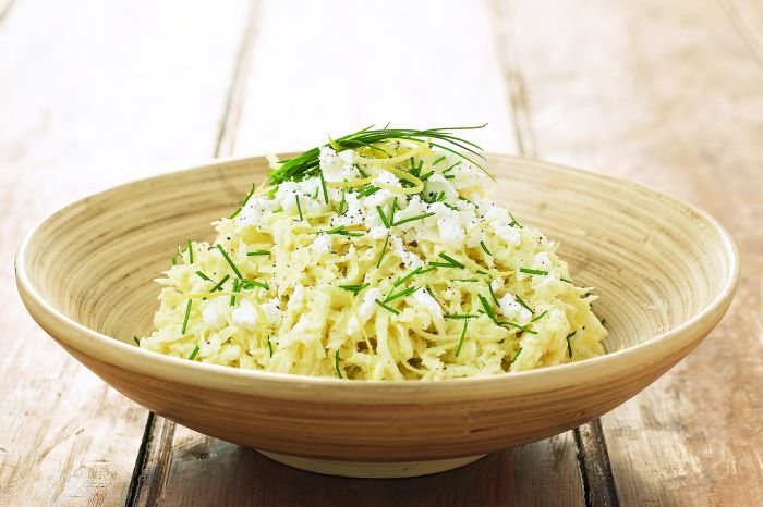 Salad of Celeriac, Apple & Goat’s Cheese Recipe: Veggie