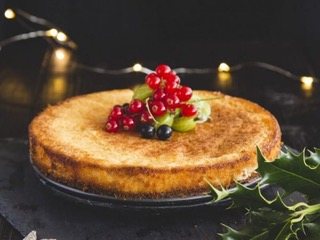 Baked Eggnog Cheesecake with Ginger and Maple Crust Recipe: Veggie