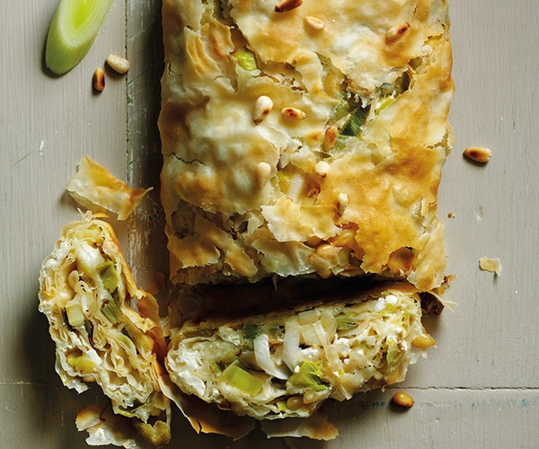 Leek, Feta and Filo Roulade