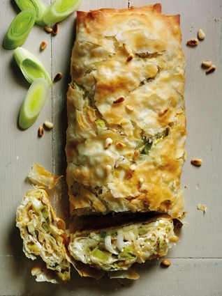 Leek, Feta & Filo Roulade