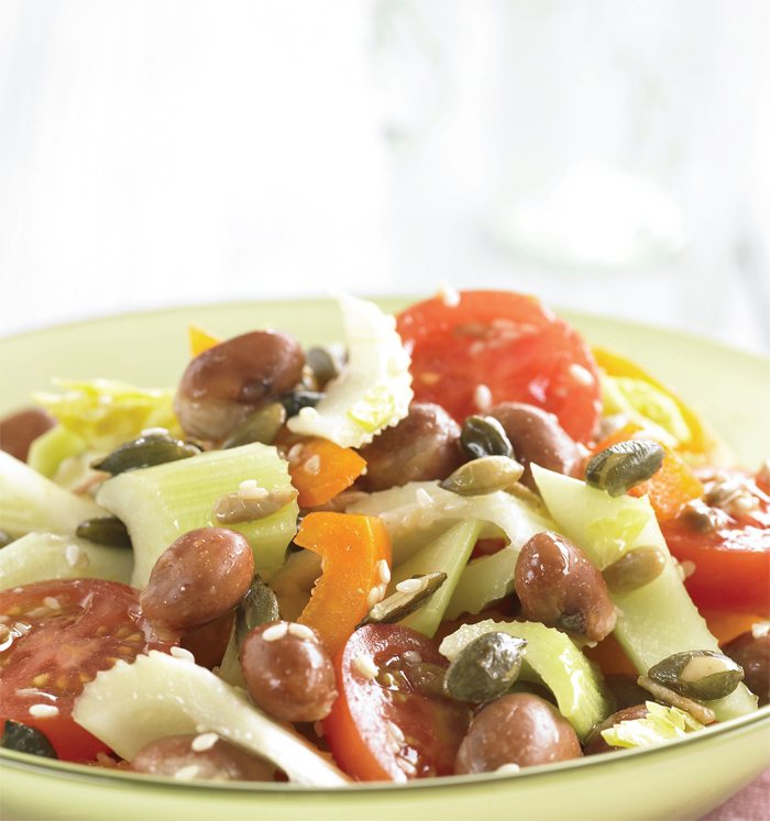 Borlotti Bean, Celery and Tomato Salad Recipe: Veggie