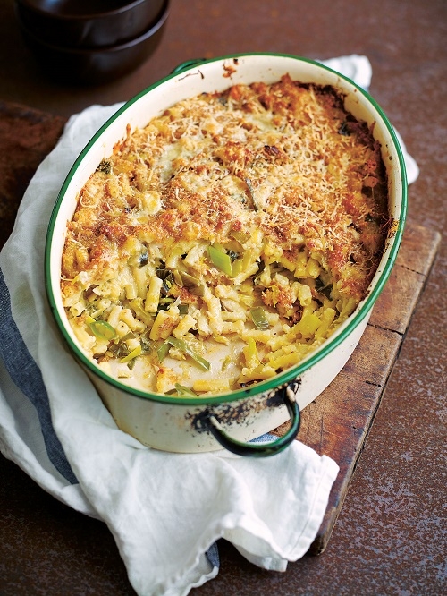 LEEK AND SMOKED CHEESE MACARONI