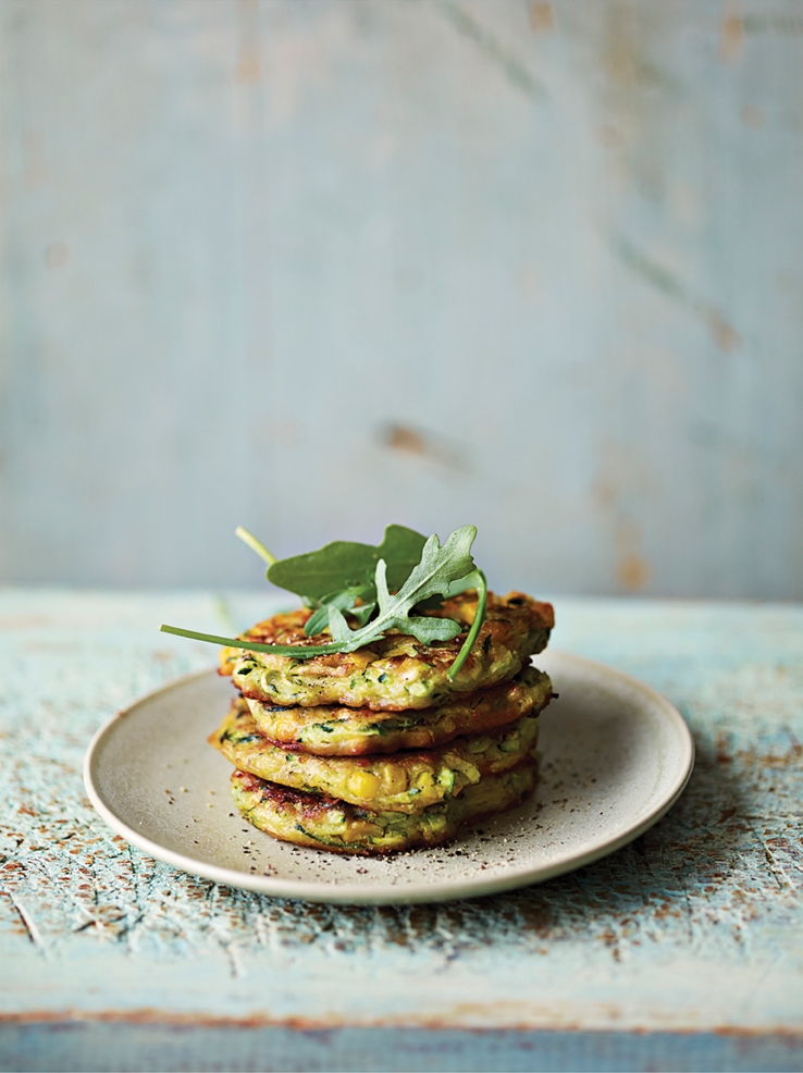 Miguel Barclay’s Sweetcorn & Courgette Fritters