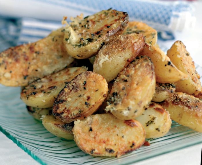 Crispy Cheese and Garlic New Potatoes