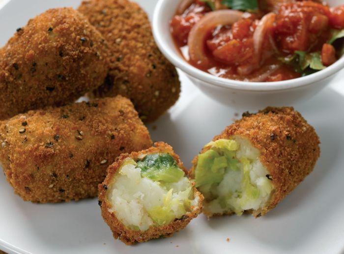Brussel Sprout and Potato Croquette Vegetarian Recipe
